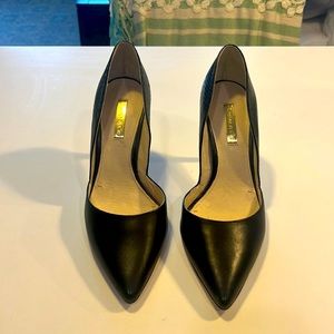 Louise et Cie Shoes:  La Hermosa Orsay Snakeskin Pumps (Black)